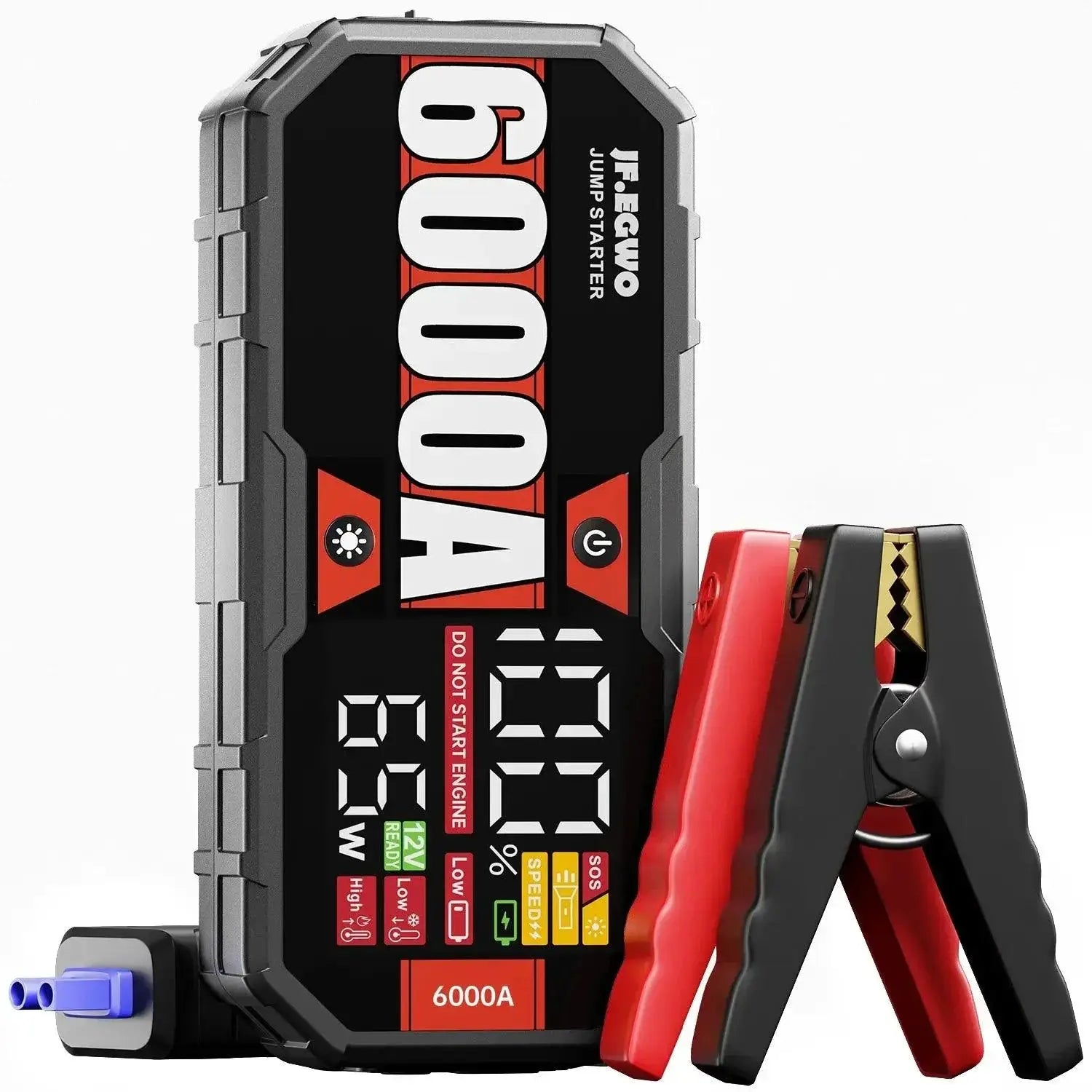 6000A High Power Portable Car Jump Starter Power Bank