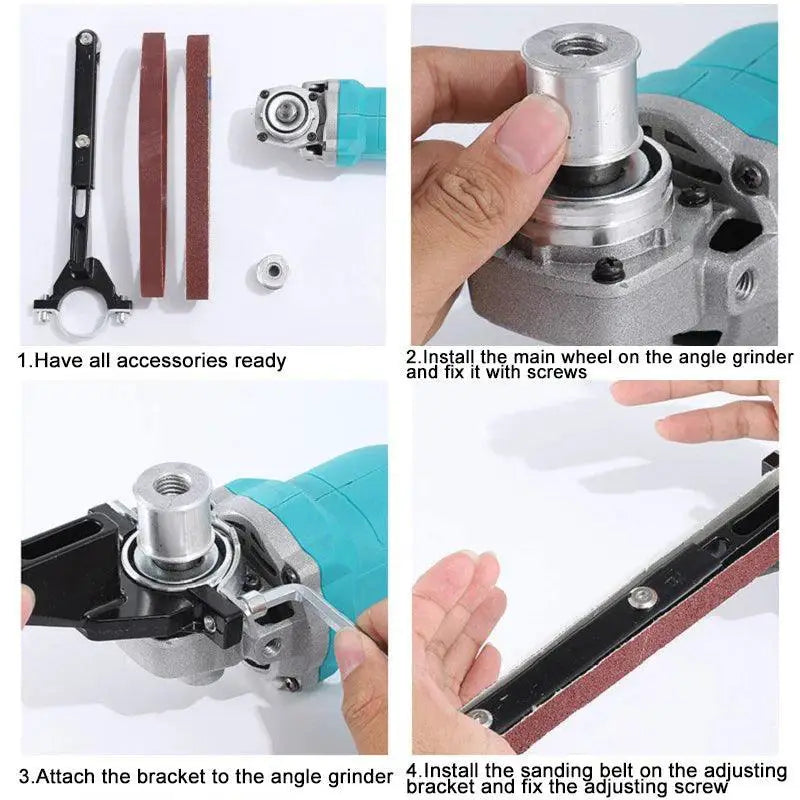 Six to Ten Pcs Belt Sander Attachment for Angle Grinder Kit