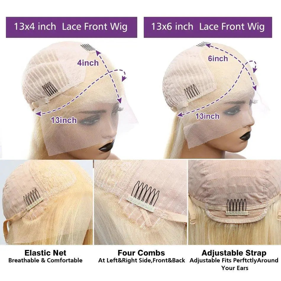 613 Honey Blonde Body Wave Lace Front Wig Brazilian Hair