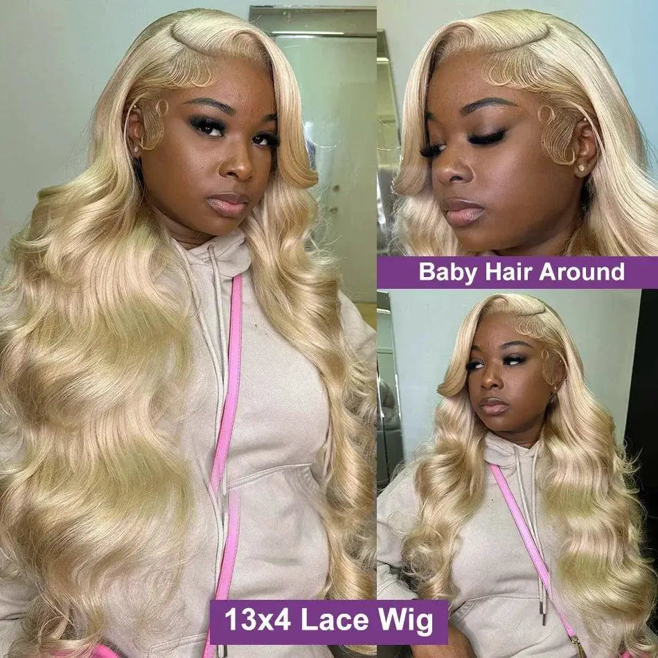 613 Honey Blonde Body Wave Lace Front Wig Brazilian Hair