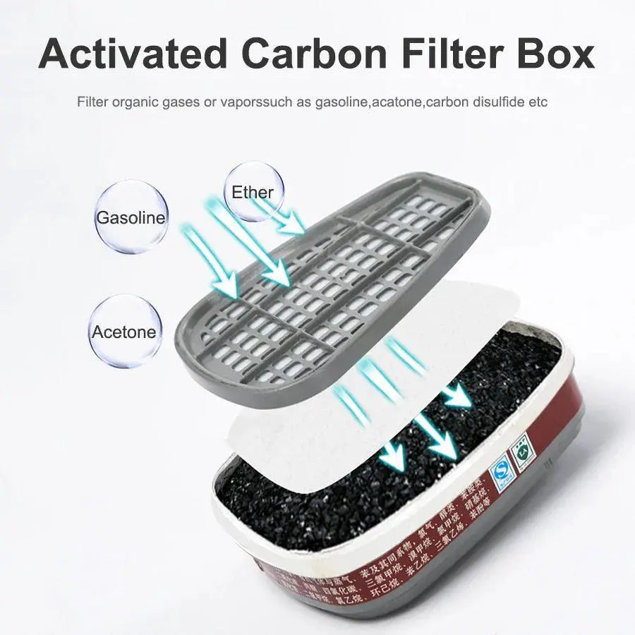 6200 Gas Mask Set for Vehicle Painting and Mining Safety