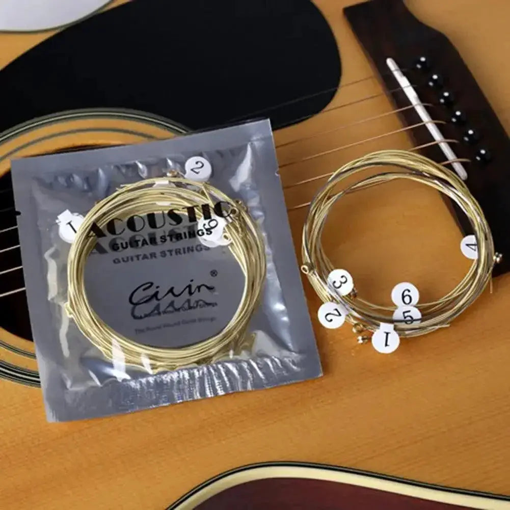 6pcs Brass Hexagonal Steel Core Universal Guitar Strings