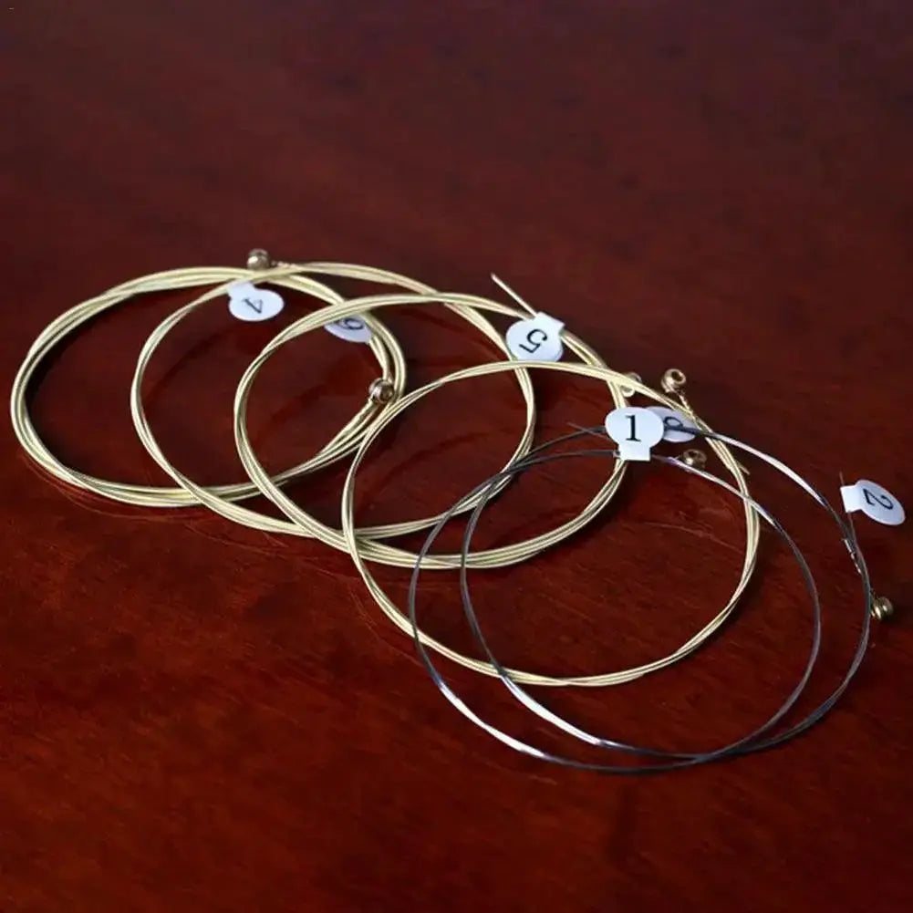 6pcs Brass Hexagonal Steel Core Universal Guitar Strings