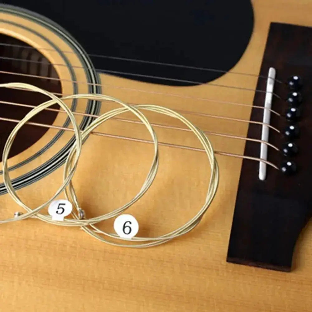 6pcs Brass Hexagonal Steel Core Universal Guitar Strings