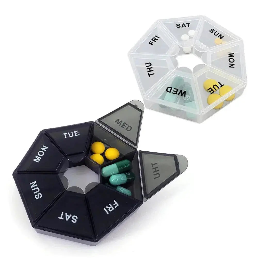 7 Day Travel Pill Organizer Portable Medication Case