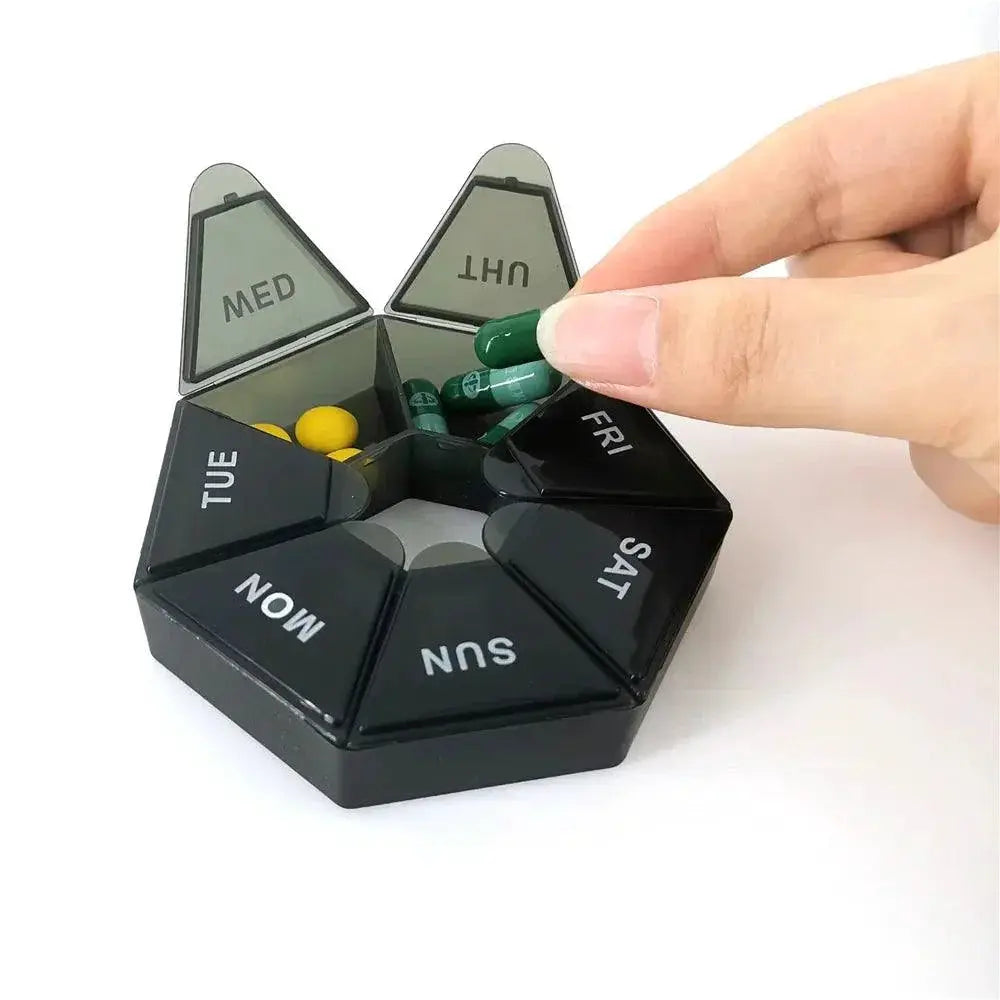 7 Day Travel Pill Organizer Portable Medication Case