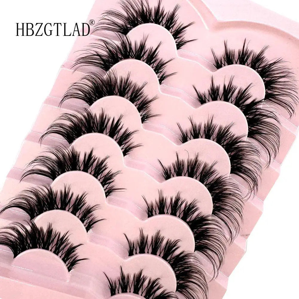 7 Pairs Wispy Mink Eyelashes Cat Eye Multi Pack Set