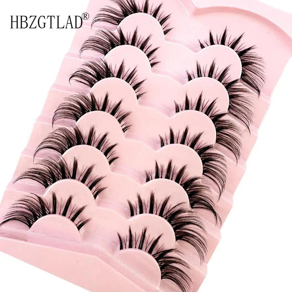 7 Pairs Wispy Mink Eyelashes Cat Eye Multi Pack Set
