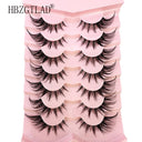 7 Pairs of Wispy Mink Eyelashes - Cat Eye Multi-Pack Set