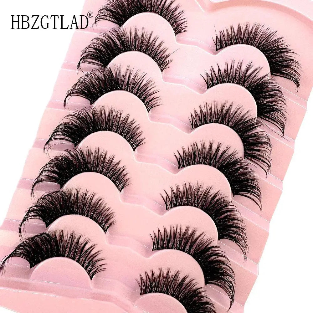 7 Pairs Wispy Mink Eyelashes Cat Eye Multi Pack Set
