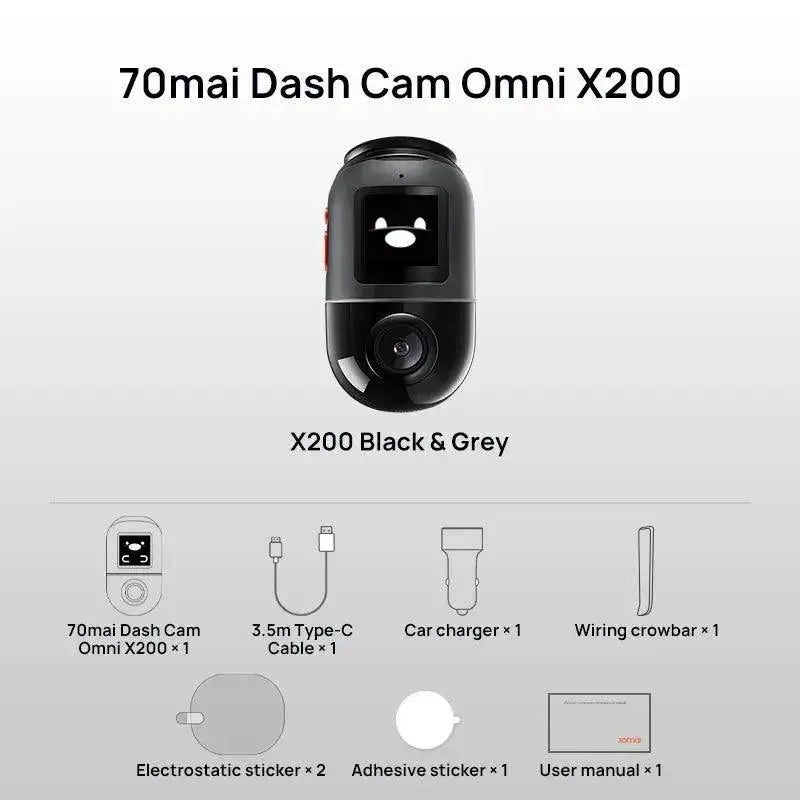70mai Omni X Full View Dash Cam Night Vision AI Safety