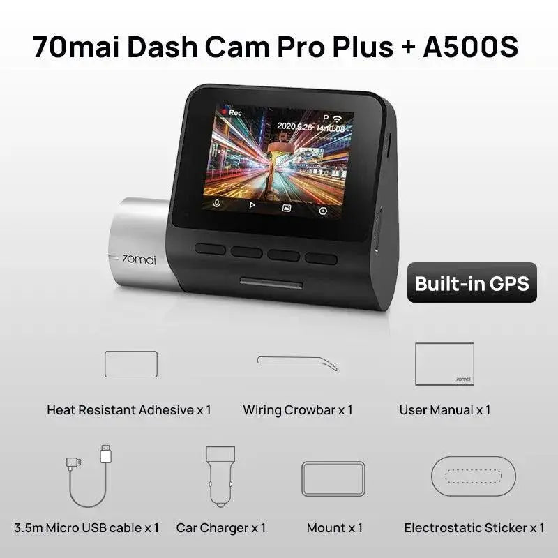 70Mai Pro Plus A500S Advanced GPS Dash Cam For Safety