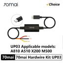 70mai UP03 Hardwire Kit 24H Parking Surveillance For A510 A810 X200 M500 Pro Max