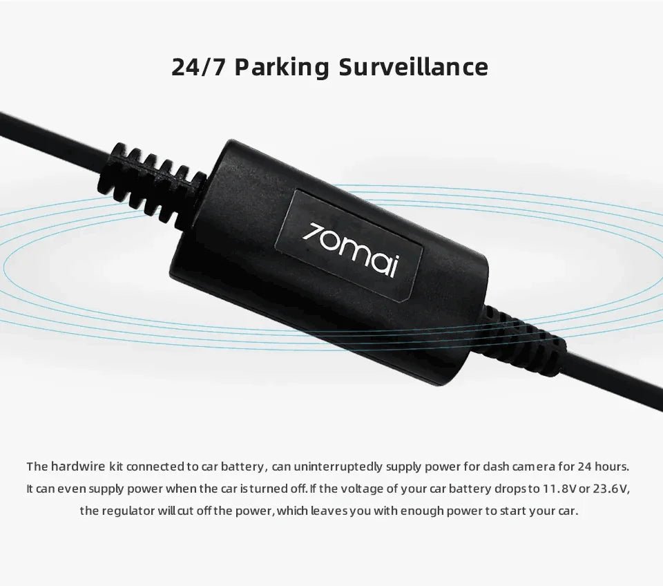 70mai UP03 Hardwire Kit 24H Parking Surveillance For A510 A810 X200 M500 Pro Max