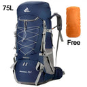 75L Waterproof Camping Backpack with Rain Cover for Hiking