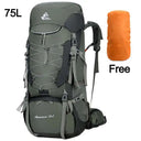 75L Waterproof Camping Backpack with Rain Cover for Hiking