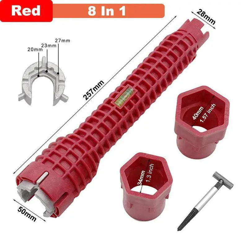 8 In 1 Anti Slip Kitchen Sink Wrench Set For Plumbing - OurLum.com