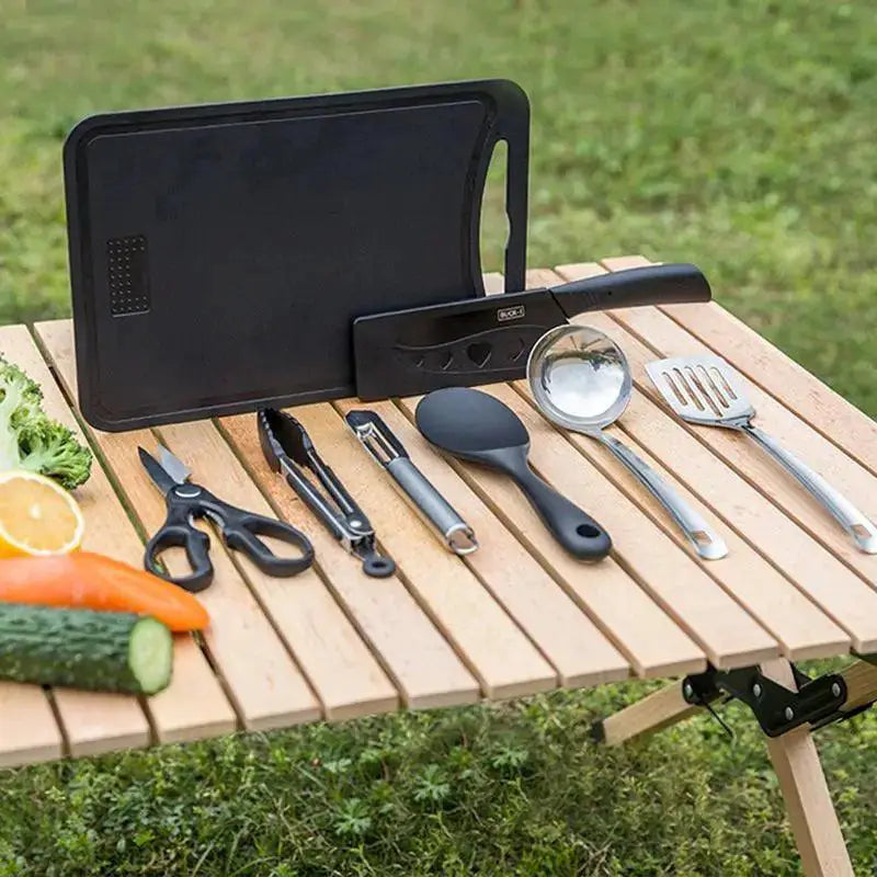 8 - Piece Stainless Steel Camping Kitchenware Set for Outdoors