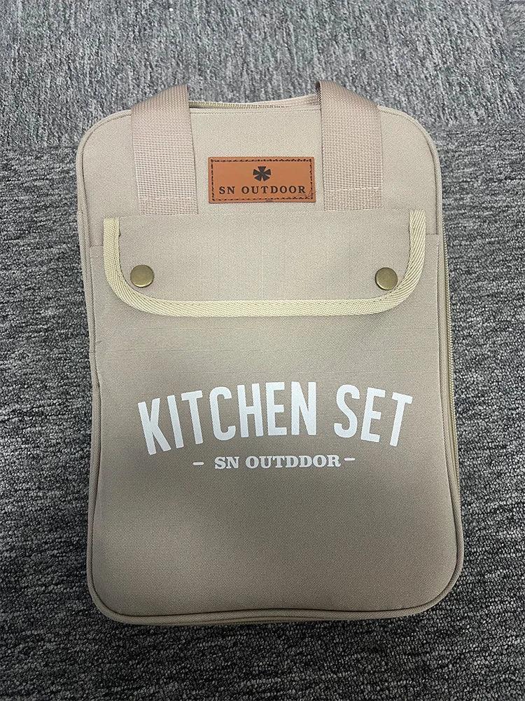 8 - Piece Stainless Steel Camping Kitchenware Set for Outdoors