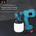 800ML Electric Spray Gun Cordless Paint Sprayer 21V Tool