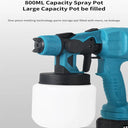 800ML Electric Spray Gun Cordless Paint Sprayer 21V Tool