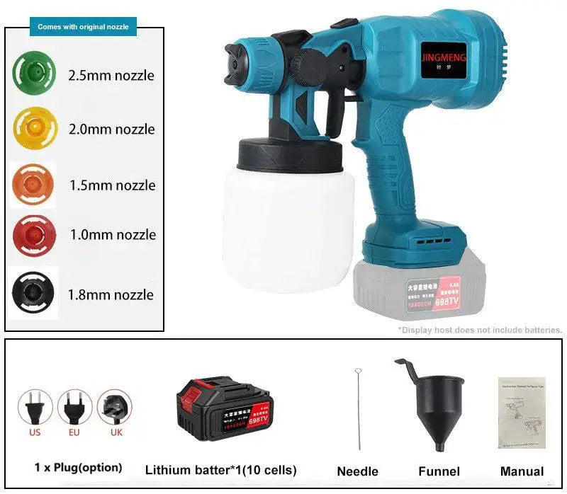 800ML Cordless Electric Paint Sprayer 21V Tool Portable