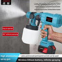 800ML Electric Spray Gun Cordless Paint Sprayer 21V Tool