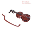 8cm Collection Decorative Ornaments Mini Violin Wooden Gifts