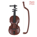 8cm Collection Decorative Ornaments Mini Violin Wooden Gifts