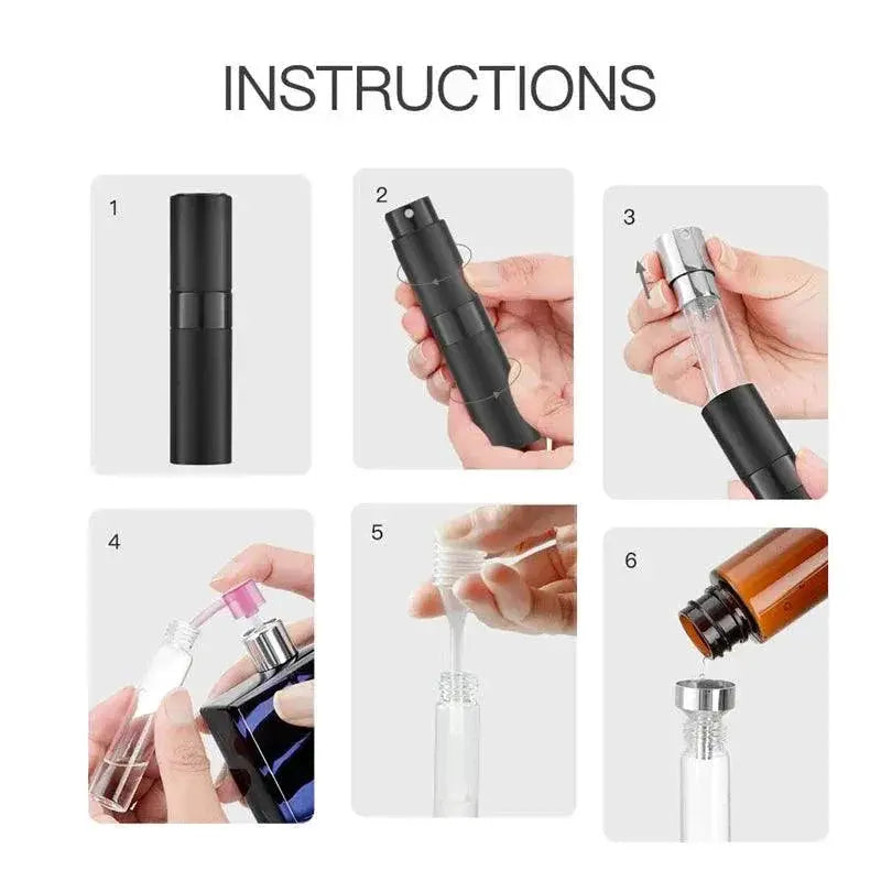 8ML Perfume Atomizer Spray Bottles Set On The Go Travel Kit