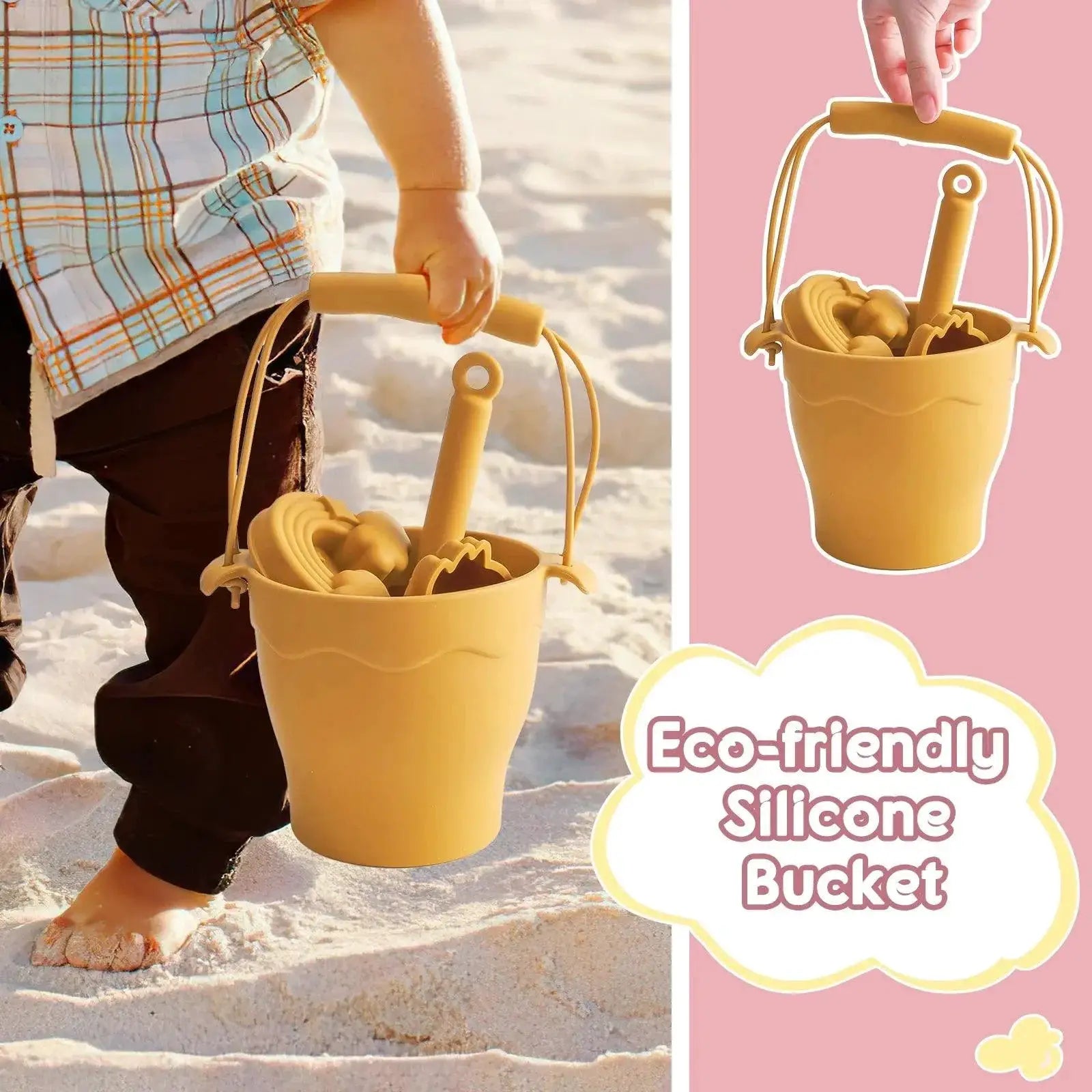 8 Piece Beach Toys Set Eco Friendly Silicone BPA Free Fun