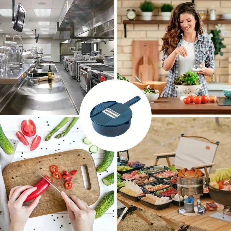 9 In 1 Veg Cutter 7 Blade Multi Tool Grater Slicer Kitchen Gadget For Home Prime
