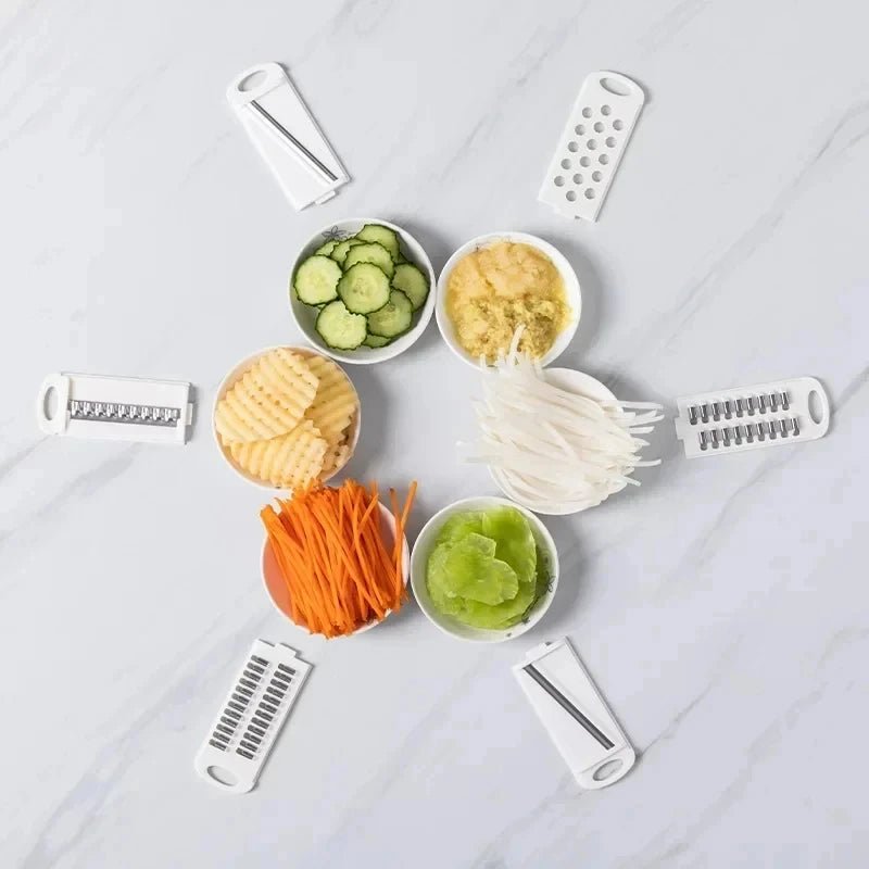 9 In 1 Veg Cutter 7 Blade Multi Tool Grater Slicer Kitchen Gadget For Home Prime