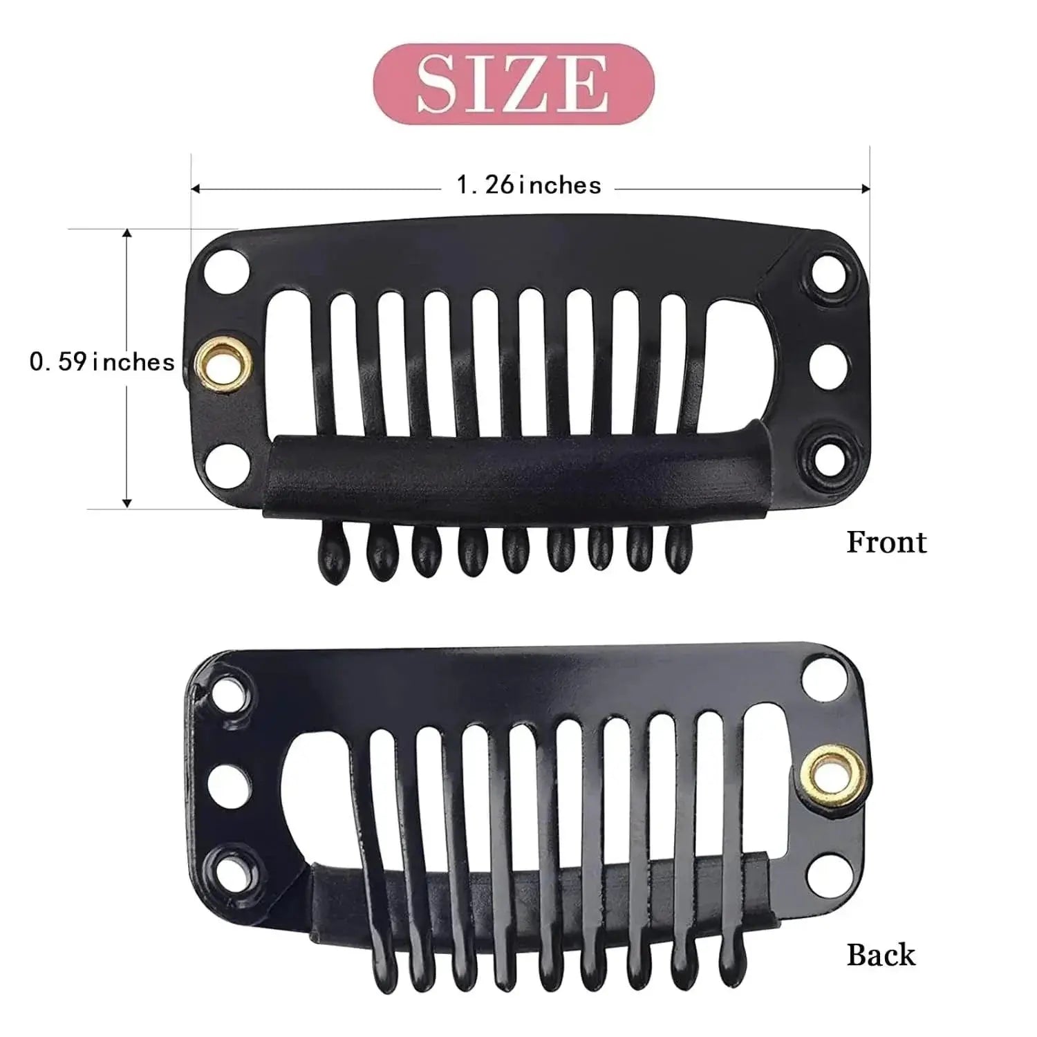 9 Teeth Metal Hair Clips for Effortless Styling Extensions