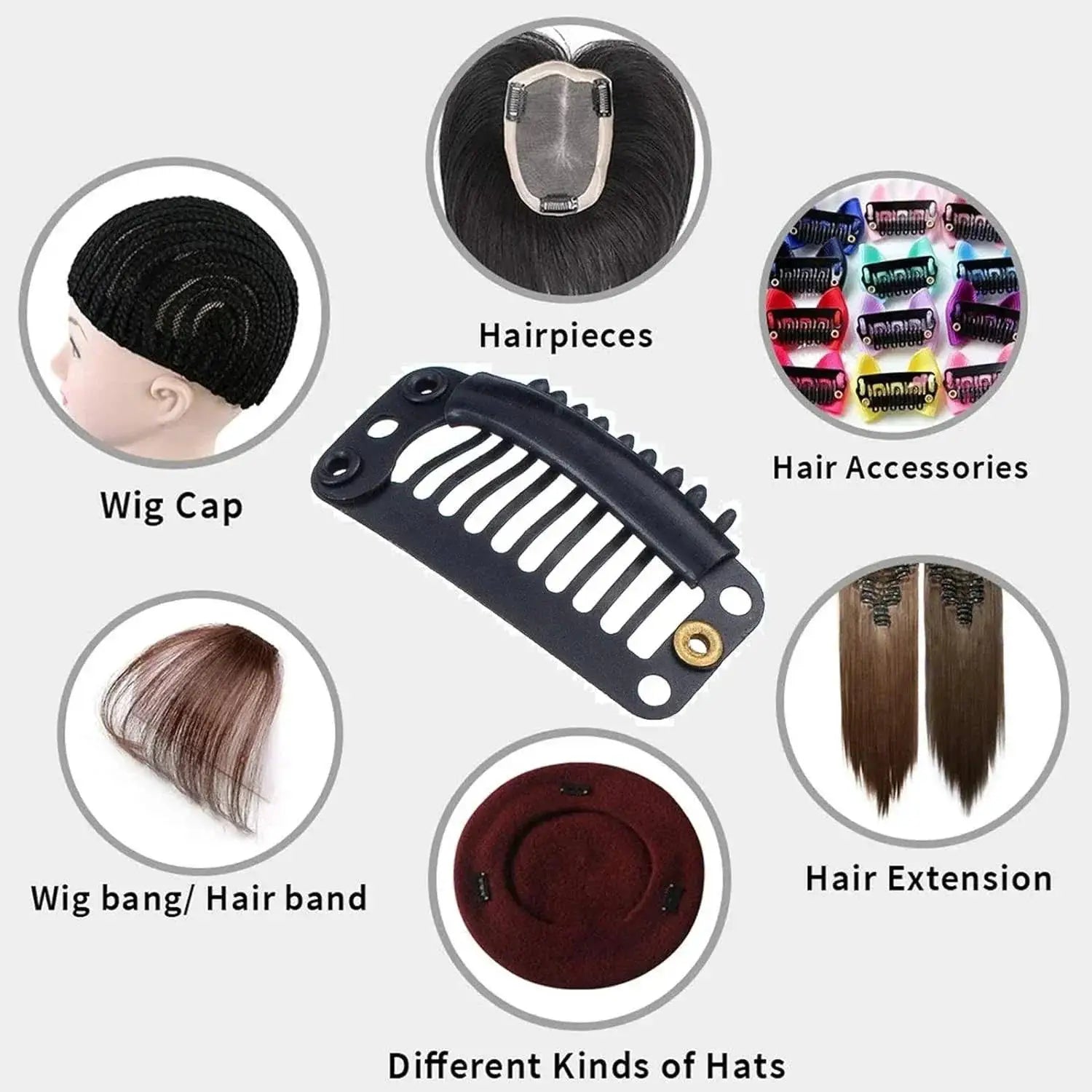 9 Teeth Metal Hair Clips for Effortless Styling Extensions