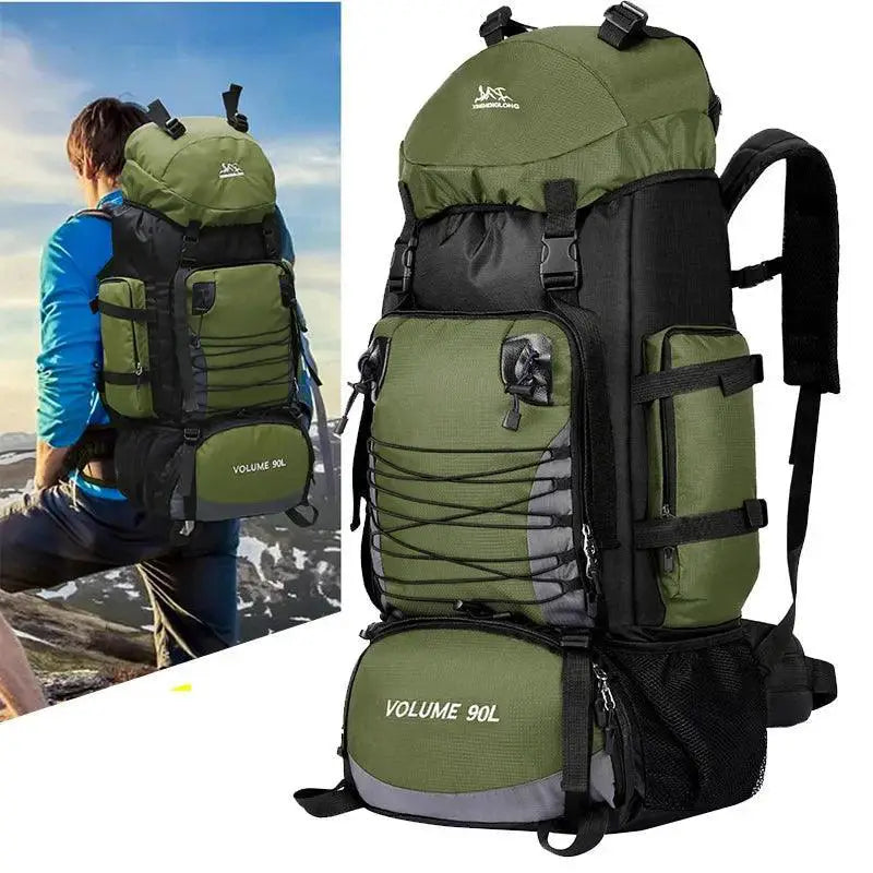 90L Waterproof Hiking Backpack Large Capacity Rucksack