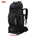 90L Waterproof Hiking Backpack Large Capacity Rucksack