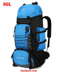 90L Waterproof Hiking Backpack Large Capacity Rucksack