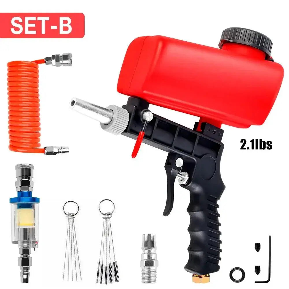 90 Psi Adjustable Pneumatic Sandblasting Gun Portable Tool