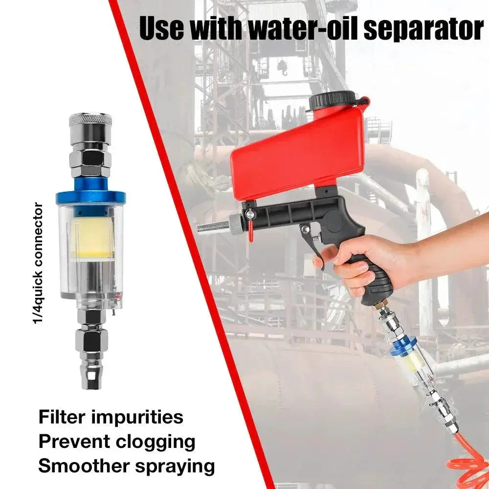 90 Psi Adjustable Pneumatic Sandblasting Gun Portable Tool