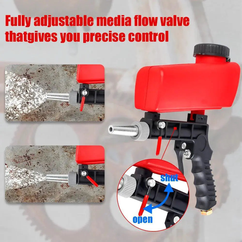 90 Psi Adjustable Pneumatic Sandblasting Gun Portable Tool