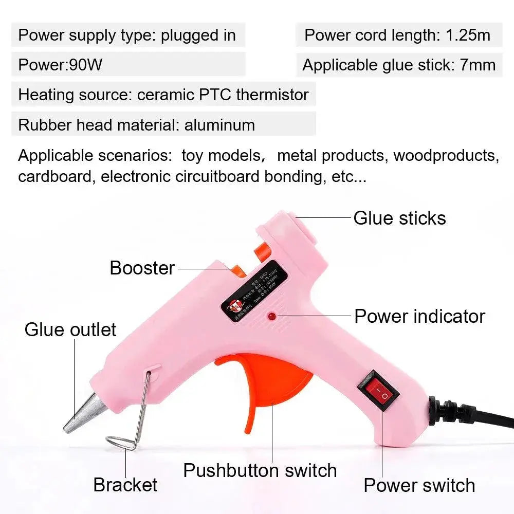 90W Hot Melt Glue Gun With Switch For 7mm Glue Stick