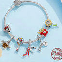 925 Silver Bee Charm Bracelet With DIY Pendants And Beads