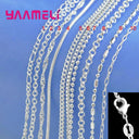 925 Sterling Silver Link Chain Necklace with Lobster Clasp