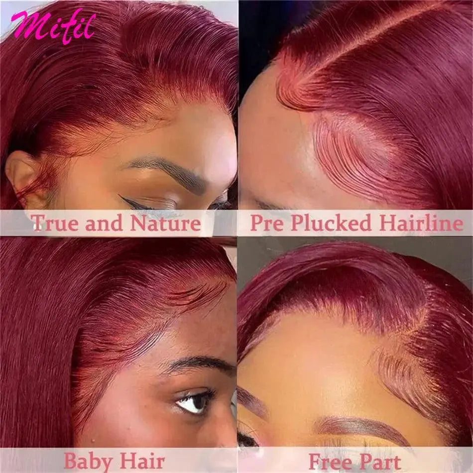 99J Chocolate Brown 13x4 Lace Front Bob Wig Short Hair