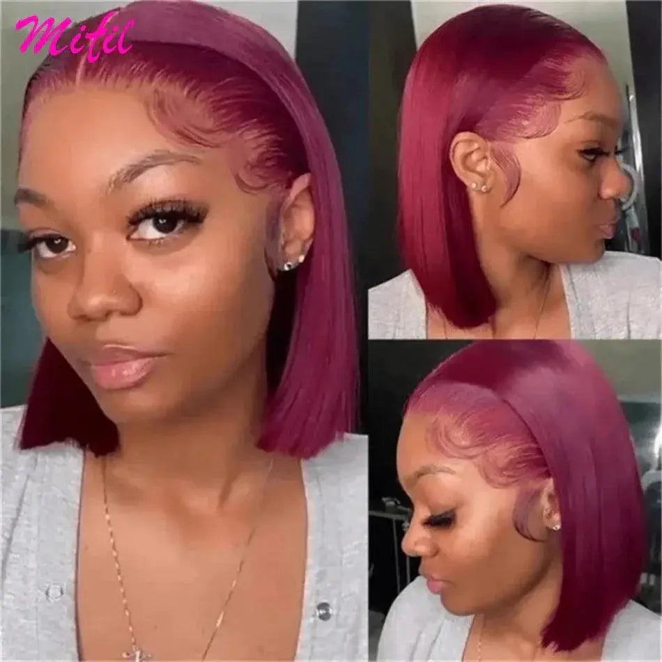 99J Chocolate Brown 13x4 Lace Front Bob Wig Short Hair