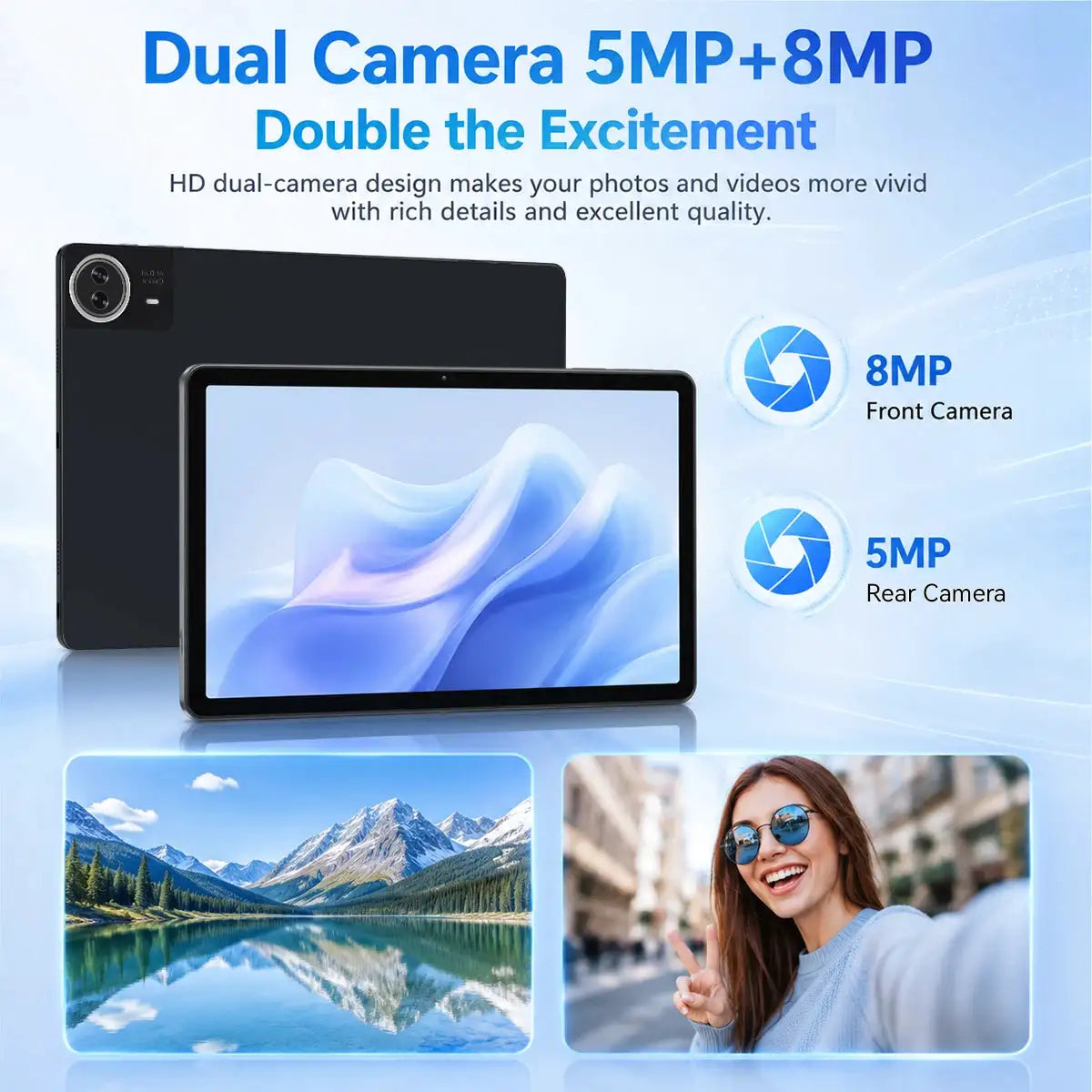 BUFO G140L 14.1 Inch Octa Core Tablet PC 30GB(6G+24G Virtual RAM) 256GB ROM Android 15 1920*1200 LCD Screen 10000mAh Battery Dual Camera Support 1TB TF Expand Type-C 2.0 Business Tablet for Office Entertainment