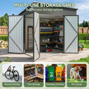 Durable Lockable Metal Garden Shed