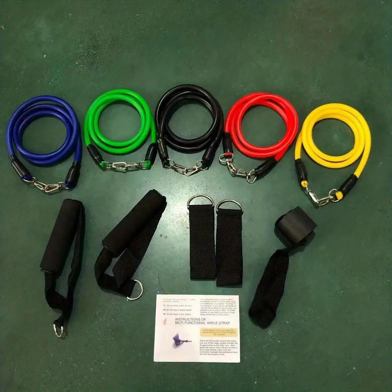 11-Piece TPE Resistance Bands Kit for Full-Body Workouts - OurLum.com