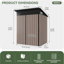 Aoxun 5x3ft Metal Outdoor Storage Shed